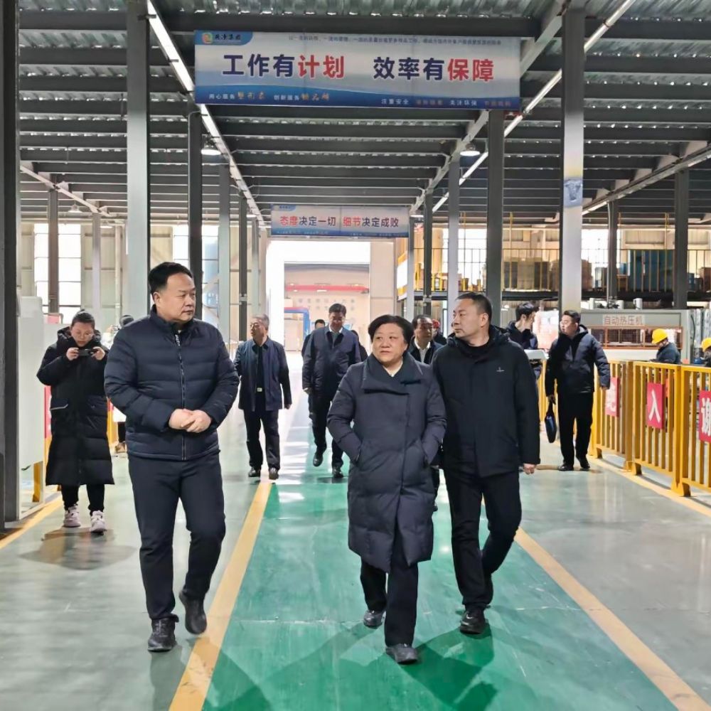 2月8日，區(qū)人大常委會(huì)黨組書記、主任孔素貞帶隊(duì)到南王店鎮(zhèn)荷凈集團(tuán)開展復(fù)工復(fù)產(chǎn)調(diào)研工作